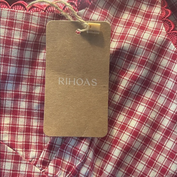 BRAND NEW WITH TAGS! RIHOAS Crimson and Ivory Dress - Picture 6 of 8